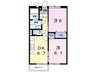 エルディムボナールＡ 2DKの間取り