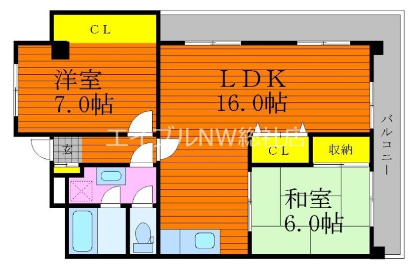 間取図 リバーサイド久米