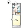 クレシア 1Kの間取り