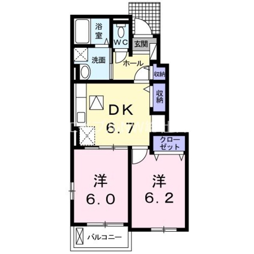 間取図 シャピートル　プルミエ　Ｂ