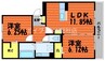 GLORIOUS　K 2LDKの間取り