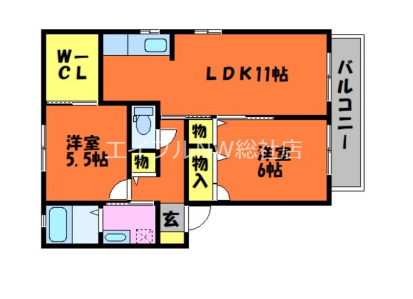 間取図 メゾンひまわりB