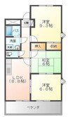 ルナ・アルカディア壱番館 3DKの間取り