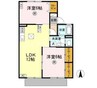 セジュールＫ1 2LDKの間取り
