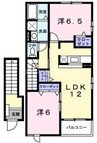 ミルトＣ 2LDKの間取り