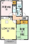メゾン・エスポワール　Ａ棟 2LDKの間取り