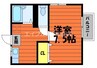 ベルハイム天神 1Kの間取り