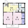 グリーンヒルズ 2DKの間取り