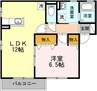 サンメゾン・小池　D棟 1LDKの間取り