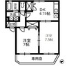 サンパティーク　B 2DKの間取り