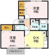 ECO-レジデンス『モア』　Ｄ棟 2DKの間取り