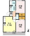 カトルセゾン 2DKの間取り