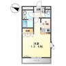アマービレ 1Kの間取り