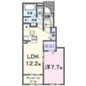 サンヴェール 1LDKの間取り
