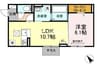 フェルナ 1LDKの間取り