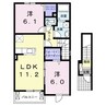 プリミヴェール　アン 2LDKの間取り