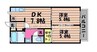 ビエントス 2DKの間取り