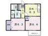 オーブリー金光Ａ 2DKの間取り