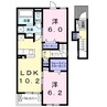 スマイリー　Ⅳ 2LDKの間取り