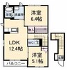 KO.レジデンス　B棟 2LDKの間取り