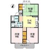 パレーシャル足高　１号棟 3DKの間取り