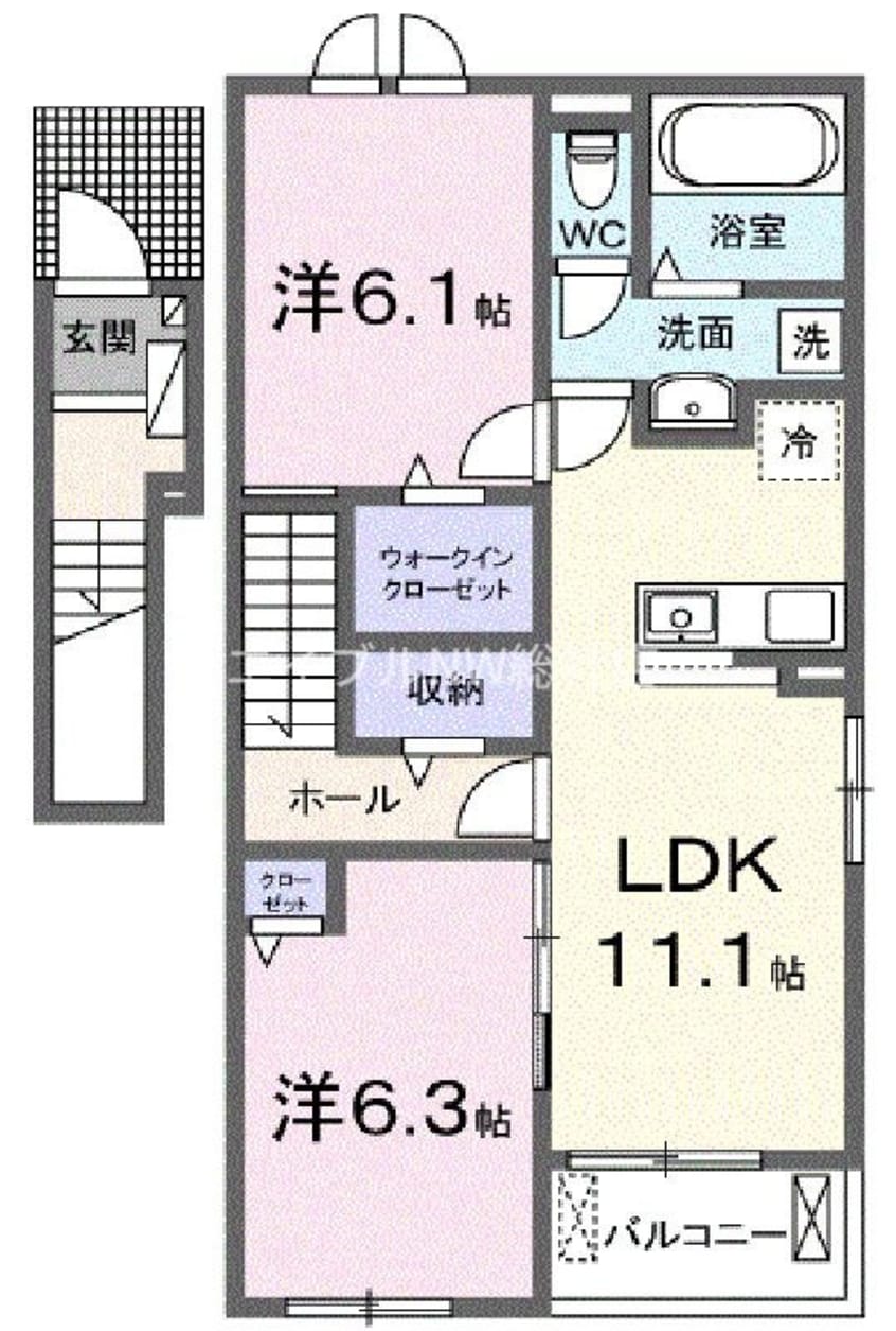 間取図 シェソア　Ｂ