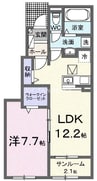 シェソア　Ｂ 1LDKの間取り
