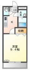 サンコート窪津 1Kの間取り
