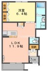 アビターレ 1LDKの間取り