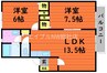 メゾン・カンパーニュ　A棟 2LDKの間取り