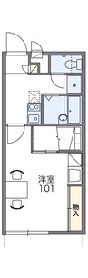 レオパレス総社南 1Kの間取り