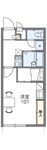 レオパレス総社南 1Kの間取り