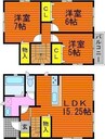 インペリアル 3LDKの間取り