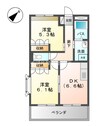 パピヨン 2DKの間取り