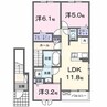 チェリー　レジデンス 2LDKの間取り