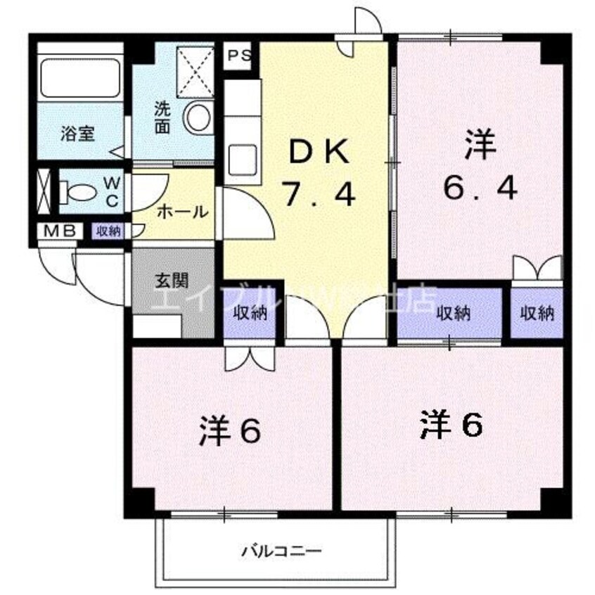 間取図 プレーヌ吉田