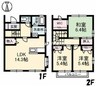 ミレリサイア　A棟 3LDKの間取り