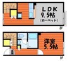 レオネクストパールカクテル 1LDKの間取り