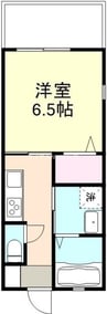 Court Clan　A棟 1Kの間取り