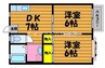 ベアフルートA 2DKの間取り