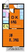 メゾンナガヤマA 1DKの間取り