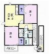 シェーン・バッハ 2DKの間取り
