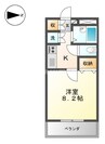 アプローズ 1Kの間取り