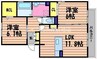 キャスバル　Ａ棟 2LDKの間取り