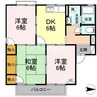 キャッスル平田　Ｂ棟 3DKの間取り