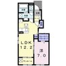 グレイス　ショコラ 1LDKの間取り