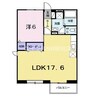 アルファワン 1LDKの間取り