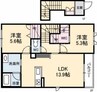 テッラポルト 2LDKの間取り