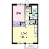 イプシロンB 1LDKの間取り