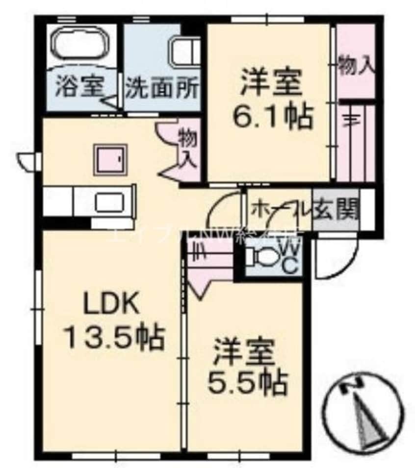 間取図 ソレアード　A棟